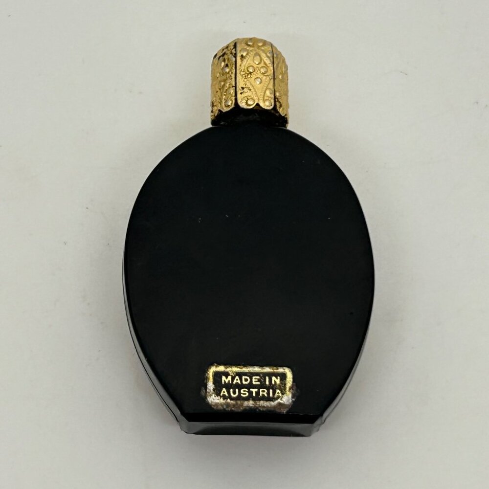 Vintage Three Graces Cameo Perfume Bottle Resin Black Glass Made in Austria READ - Picture 4 of 16
